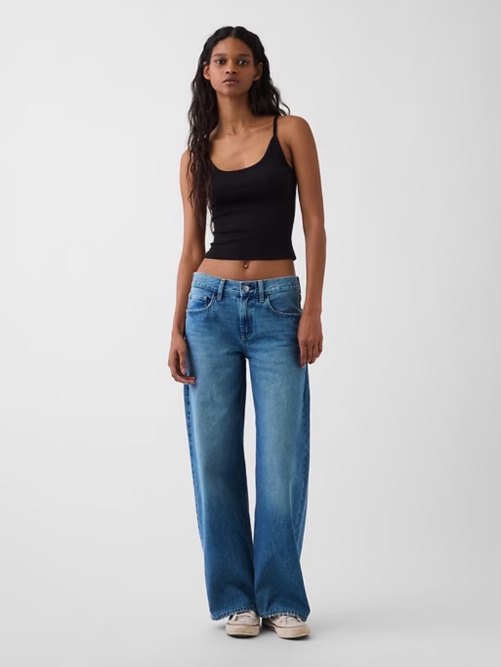 GAP Hailey Bieber Wide-Leg Jeans in Blue